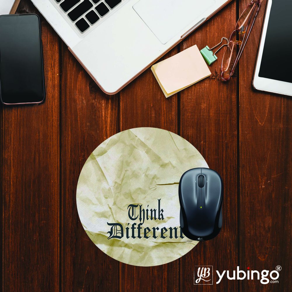 Think Different Mouse Pad (Round)-Image2