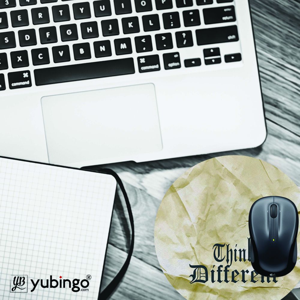Think Different Mouse Pad (Round)-Image4