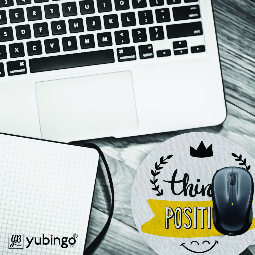 Think Positive Mouse Pad (Round)-Image4