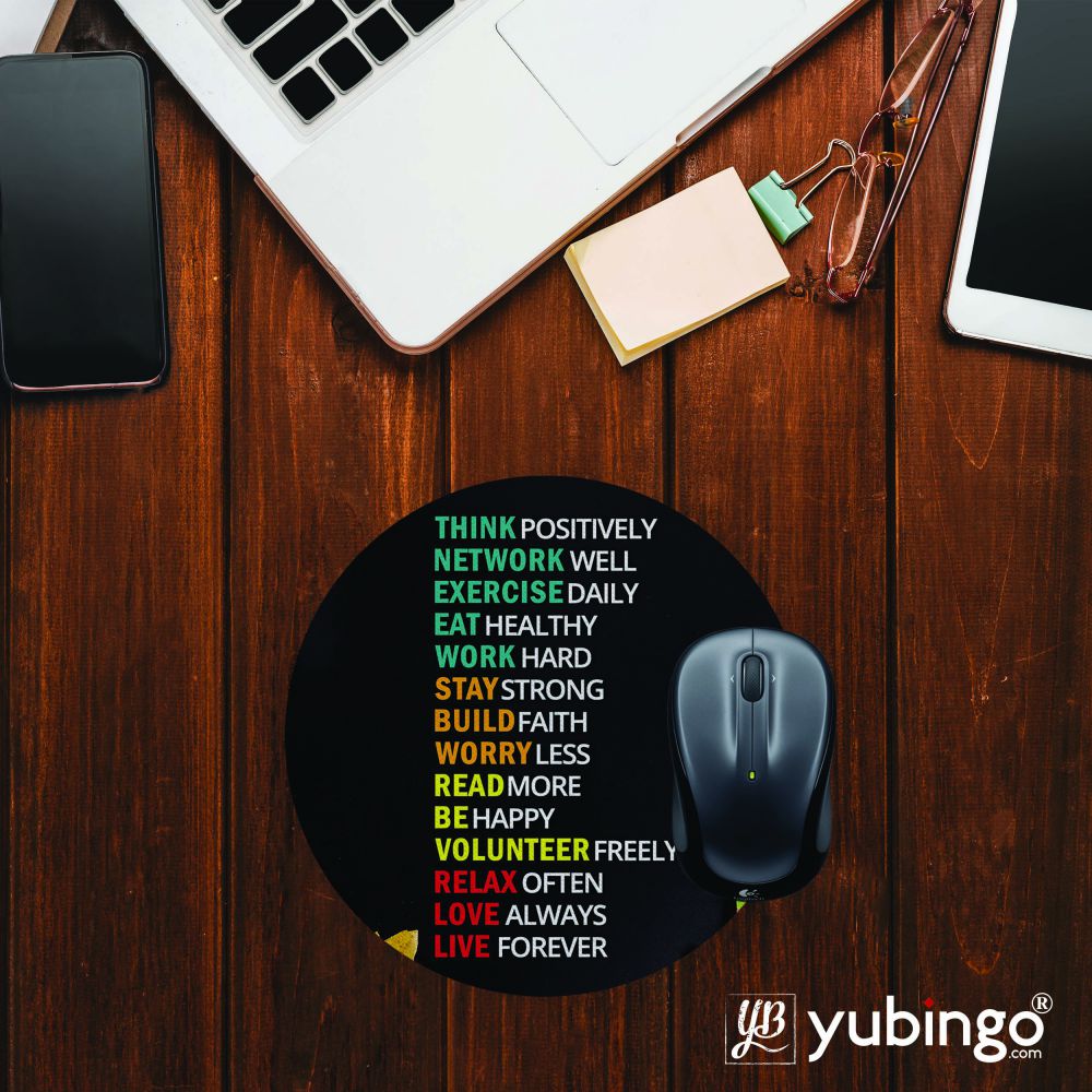 Tips For The Perfect Life Mouse Pad (Round)-Image2