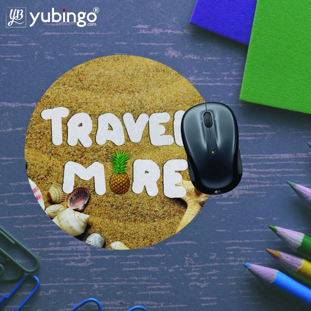 Travel More Mouse Pad (Round)-Image5