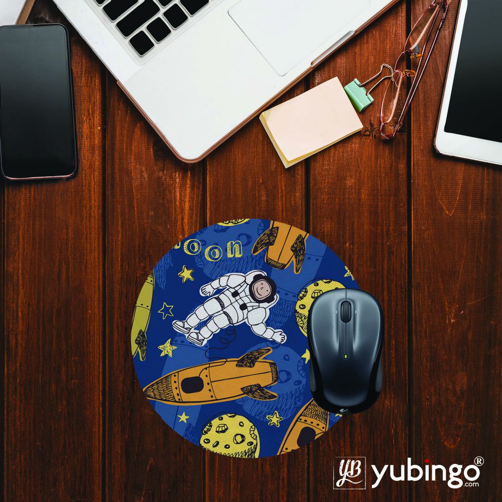 Travel To Moon Mouse Pad (Round)
