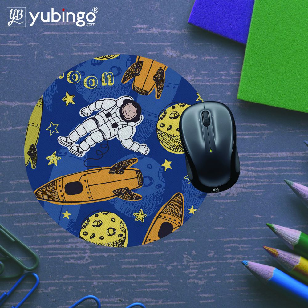 Travel To Moon Mouse Pad (Round)-Image5