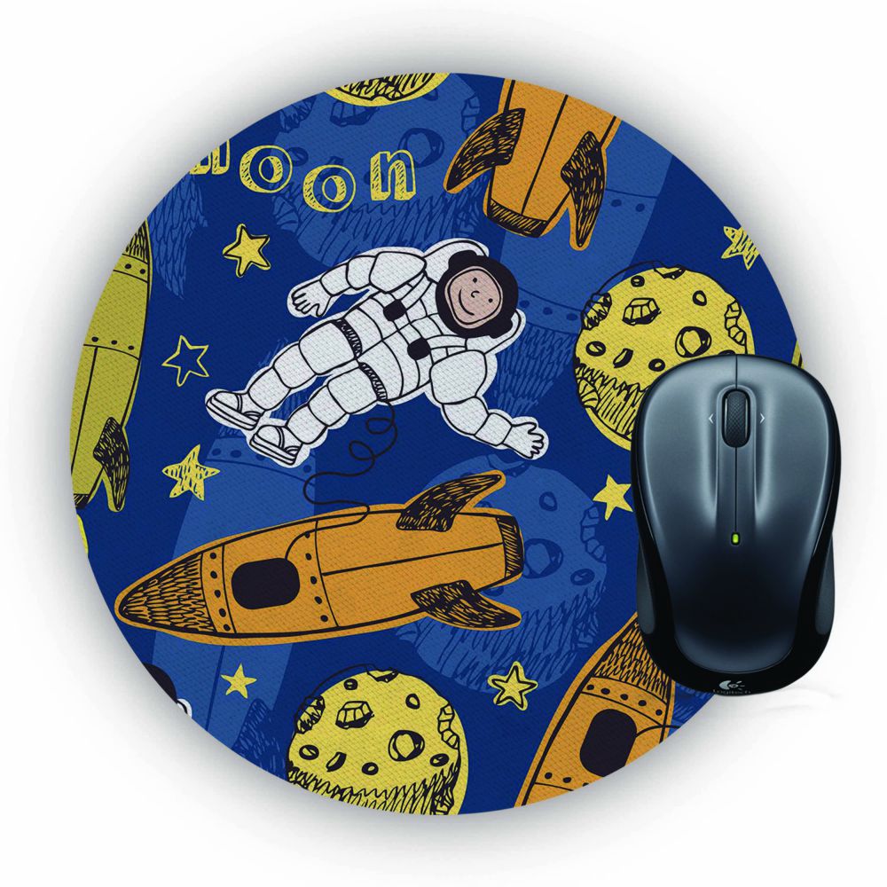 Travel To Moon Mouse Pad (Round)