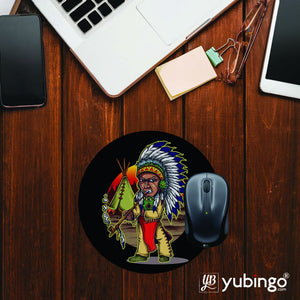 Tribal Woman Mouse Pad (Round)-Image2
