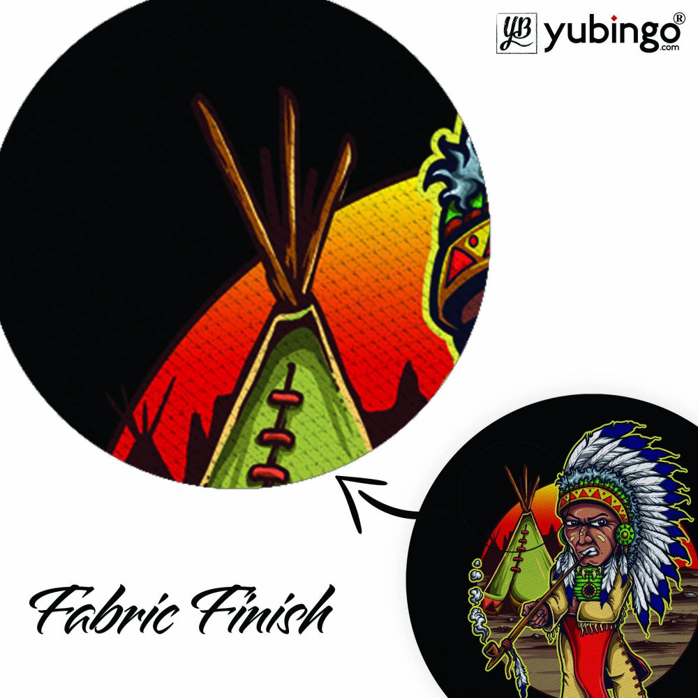 Tribal Woman Mouse Pad (Round)-Image3