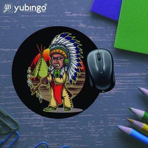 Tribal Woman Mouse Pad (Round)-Image5