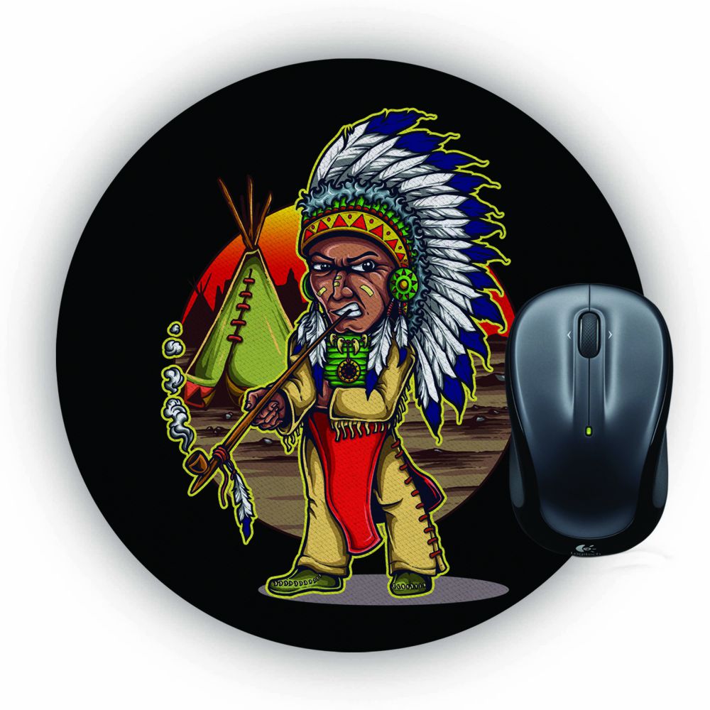 Tribal Woman Mouse Pad (Round)
