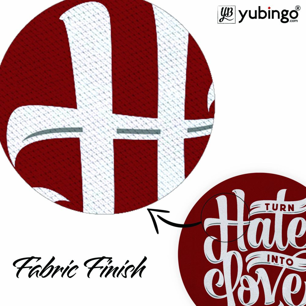 Turn Hate into Love Mouse Pad (Round)-Image3