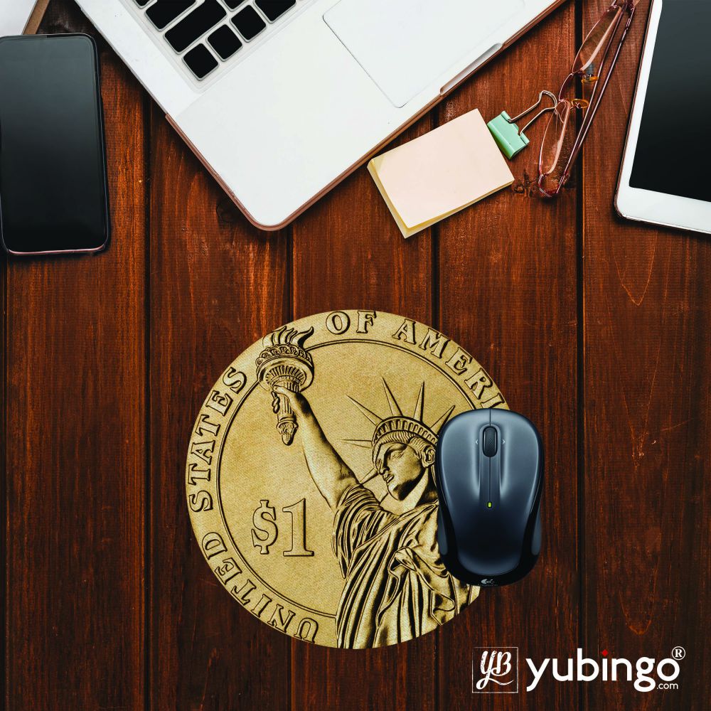 US Dollar Mouse Pad (Round)
