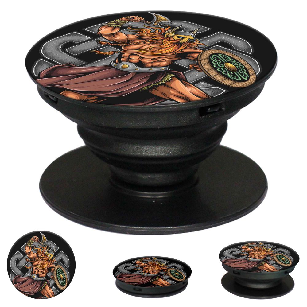 Viking Warrior Mobile Grip Stand (Black)-Image2