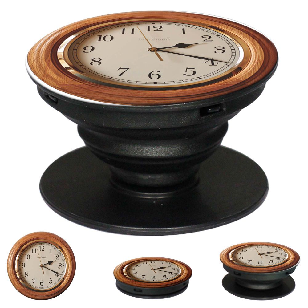 Vintage Clock Mobile Grip Stand (Black)