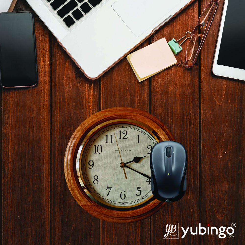 Vintage Clock Mouse Pad (Round)