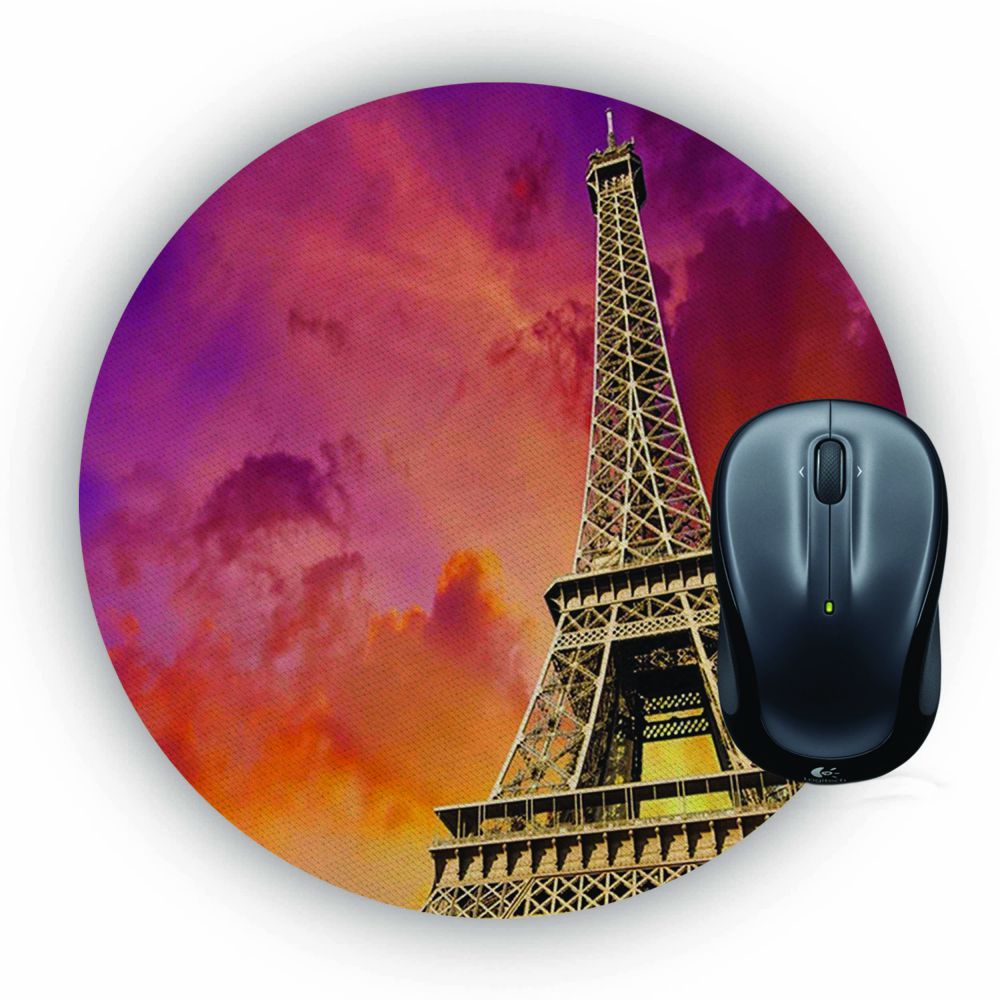 Visiting The Monuments Mouse Pad (Round)