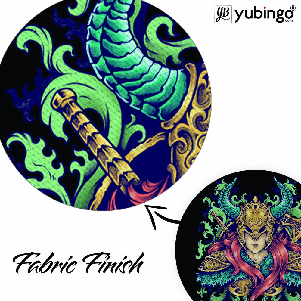 Warrior Goddess Mouse Pad (Round)-Image3