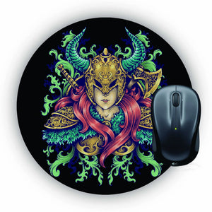 Warrior Goddess Mouse Pad (Round)