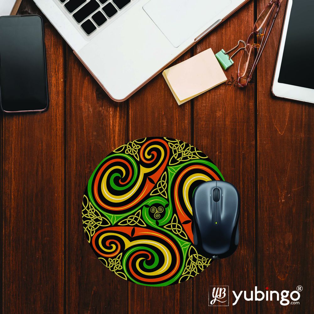 Wonder Pattern Mouse Pad (Round)-Image2