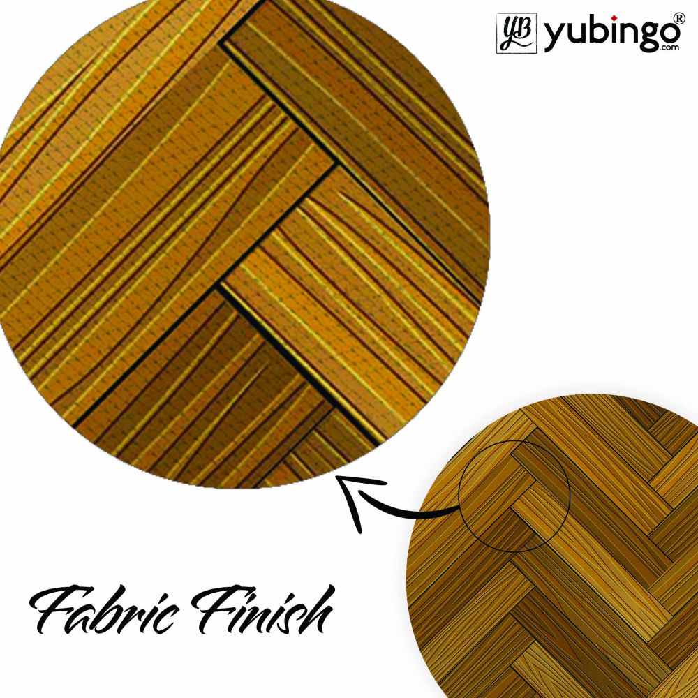 Wood Pattern Mouse Pad (Round)-Image3