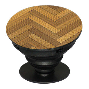 Wood Pattern Mobile Grip Stand (Black)