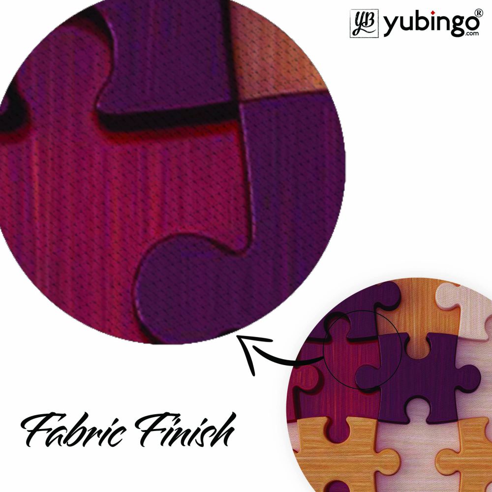 Wooden Jigsaw Mouse Pad (Round)-Image3