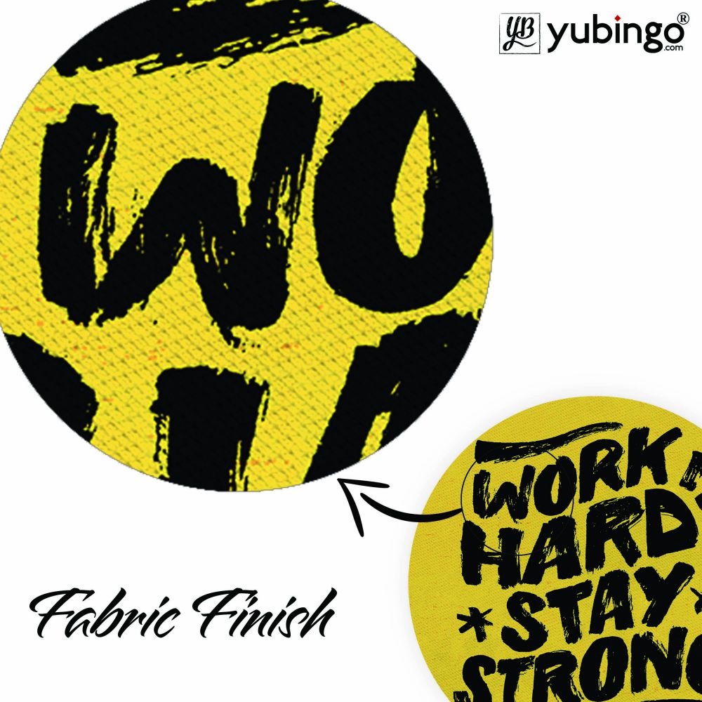 Work Hard Stay Strong Mouse Pad (Round)-Image3