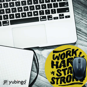Work Hard Stay Strong Mouse Pad (Round)-Image4