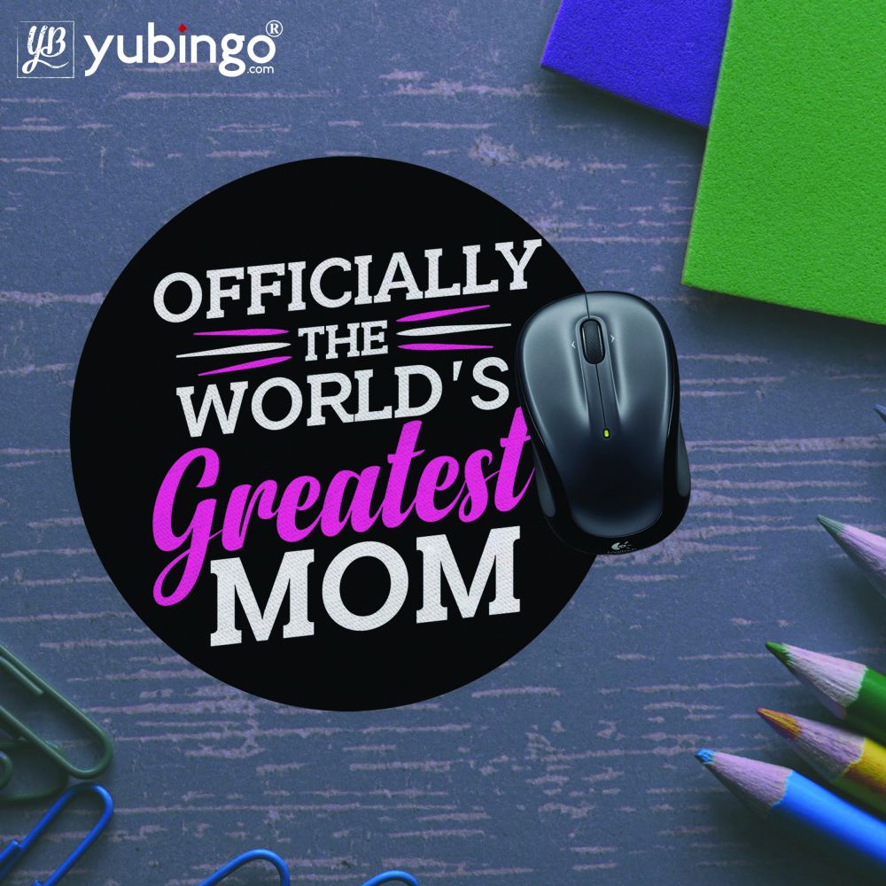 World's Greatest Mom Mouse Pad (Round)-Image5