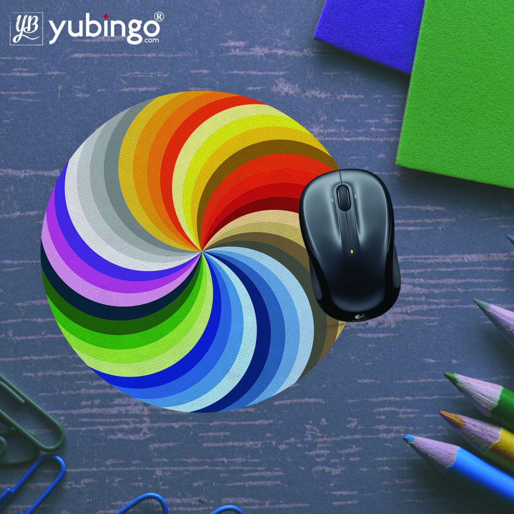 Wow Pattern Mouse Pad (Round)-Image5