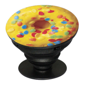 Yellow Doughnut Mobile Grip Stand (Black)