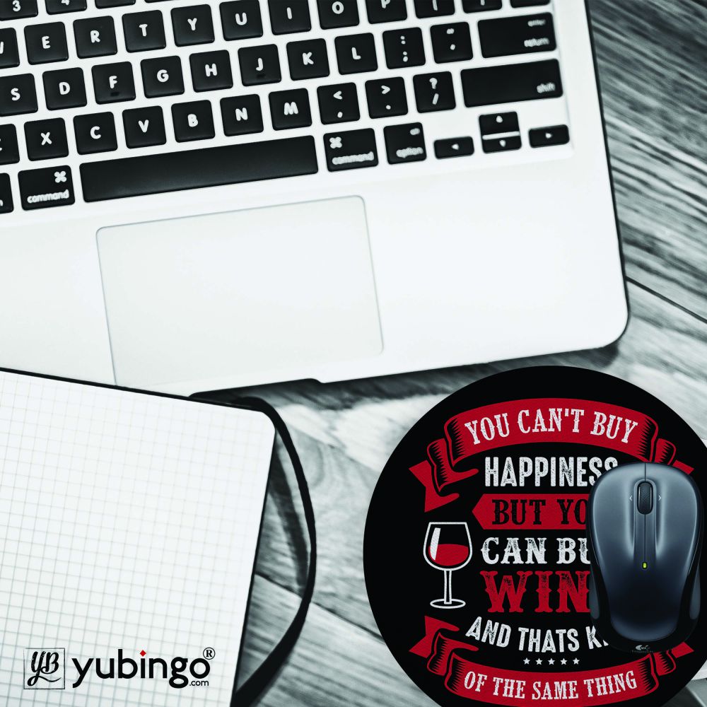 You Can't Buy Happiness Mouse Pad (Round)-Image4