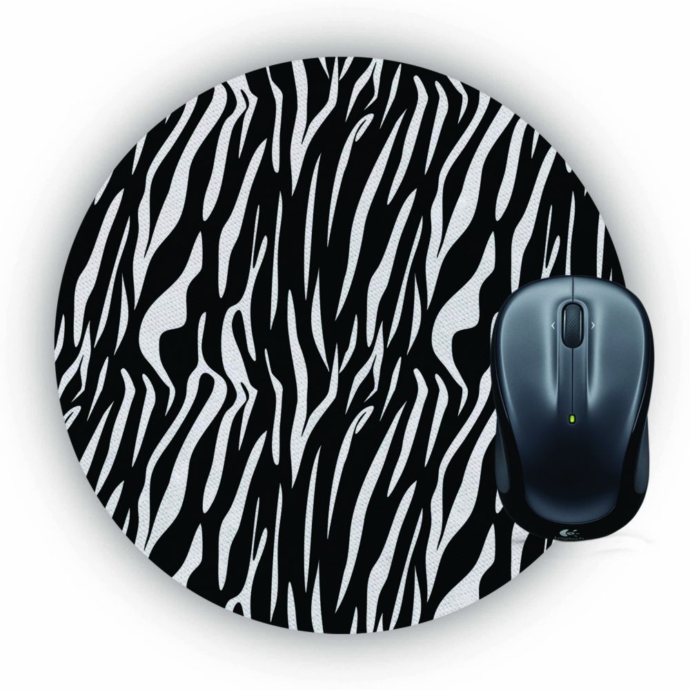 Zebra Stripes Mouse Pad (Round)