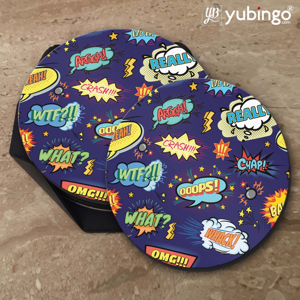 Comic Pattern Coasters-Image5