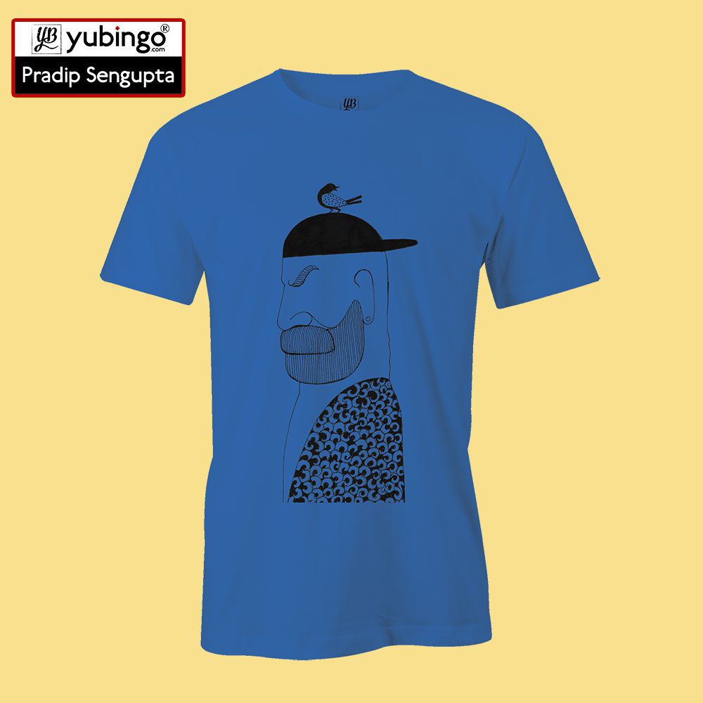 Common man Men T-Shirt-Royal Blue