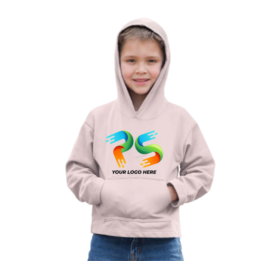 Soft Pink  Customised Kids Hoodie - Front and Back Print