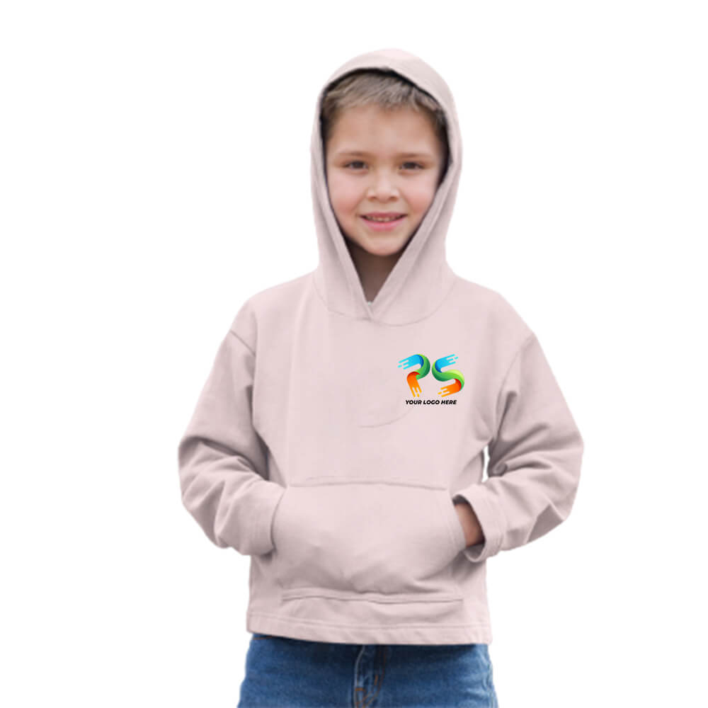 Soft Pink  Customised Kids Hoodie -  Front Print