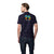 Navy Blue Customised Men's Polo Neck  T-Shirt - Back Print