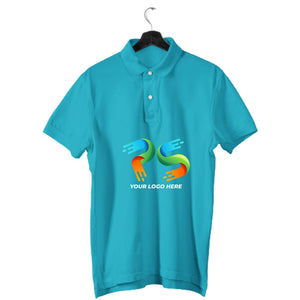 Reliance Green Customised Men's Polo Neck  T-Shirt - Front and Back Print