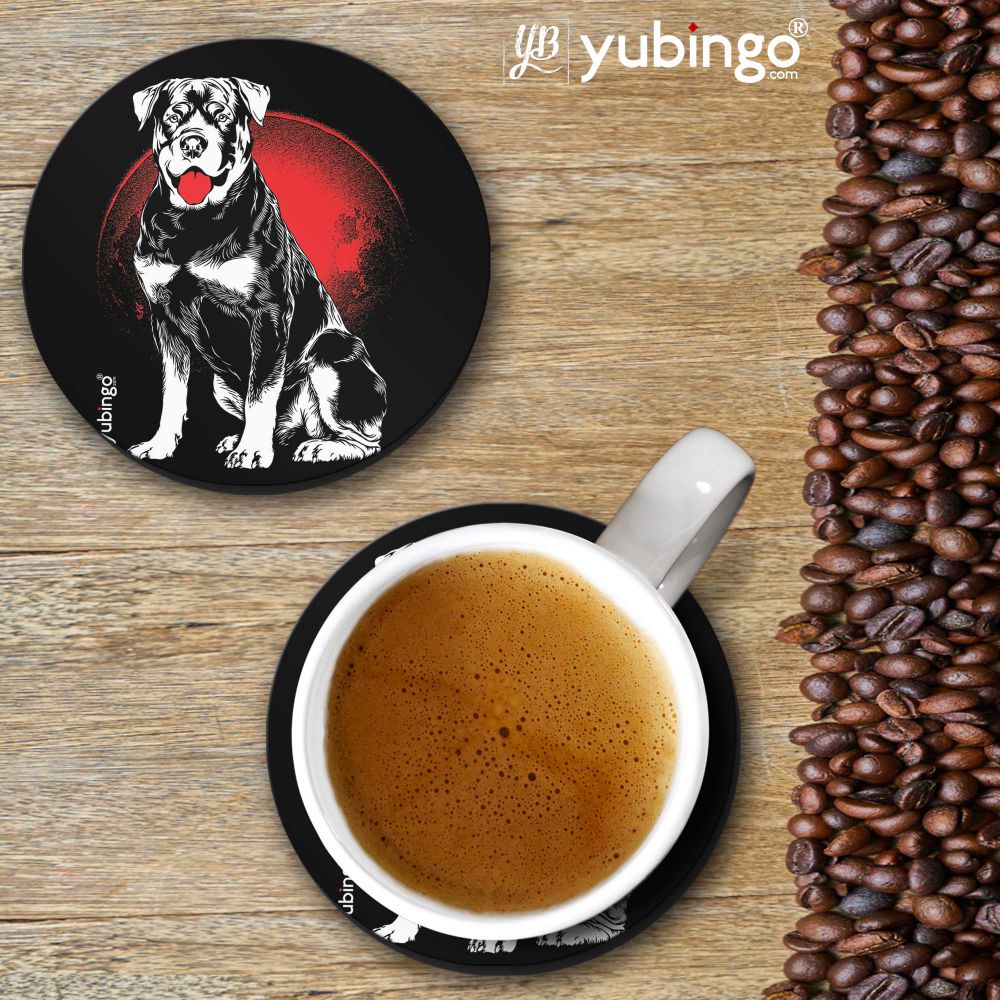 Dog and Moon Coasters