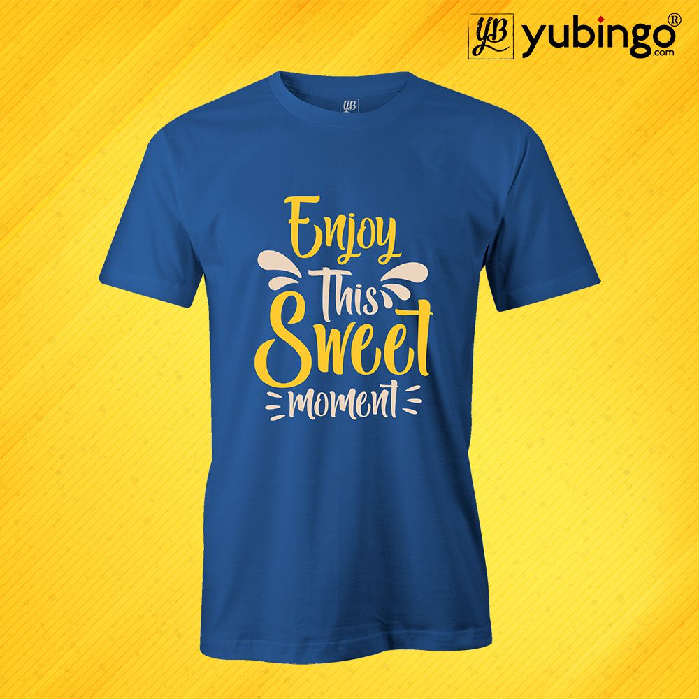 Enjoy This Sweet Moment Men T-Shirt-Royal Blue