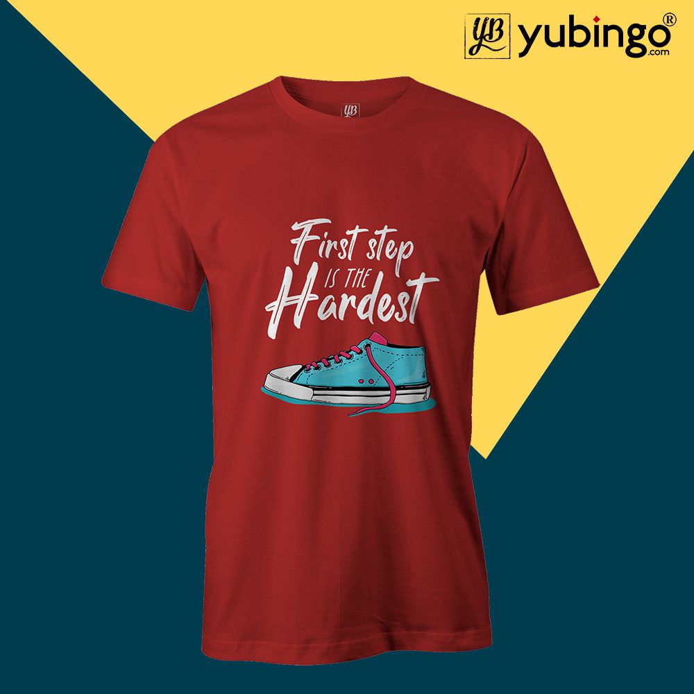 First Step is Hardest Men T-Shirt-image3