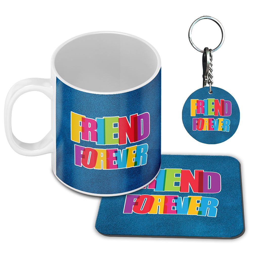 Friend Forever Coffee Mug with Coaster and Keychain