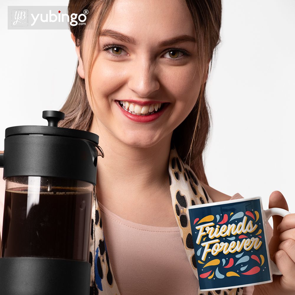 Friends Forever Coffee Mug with Coaster and Keychain-Image2