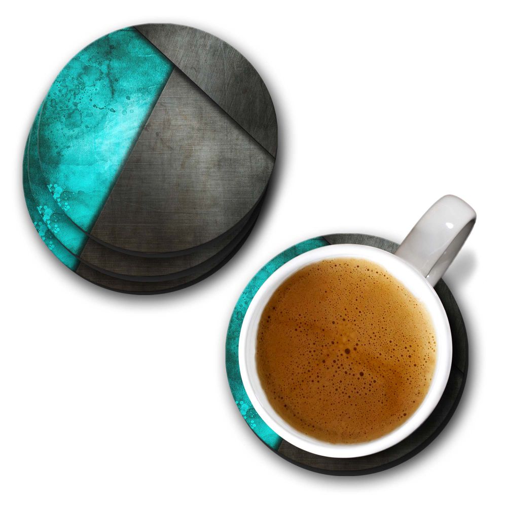 Grey and Green Coasters