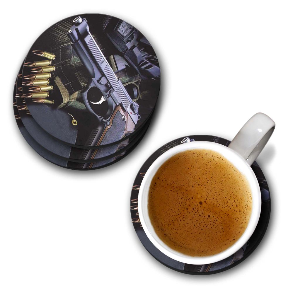Guns And Bullets Coasters
