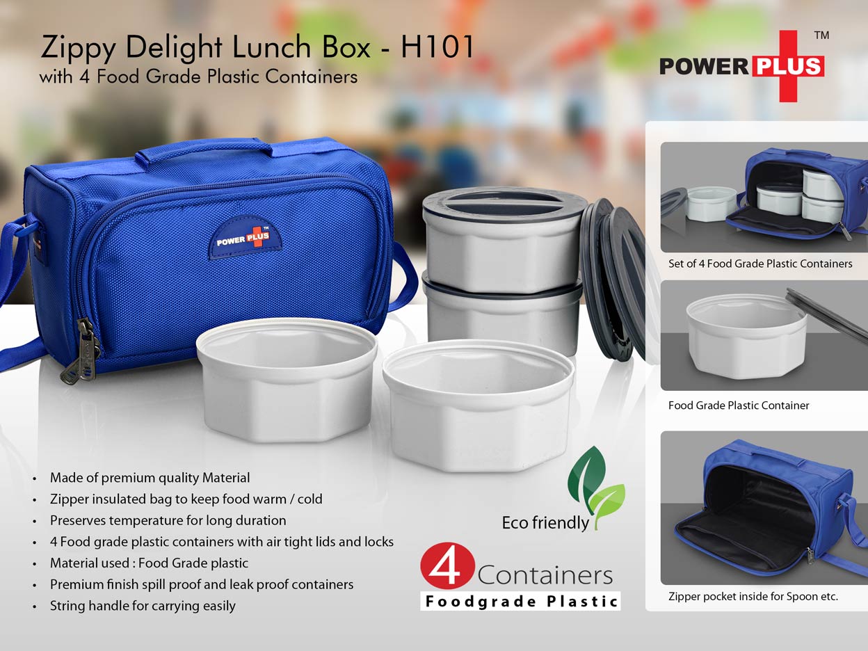 Zippy Delight 4-Container Lunch Box Set in Blue