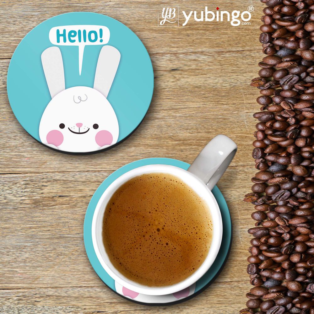 Hello Rabbit Coasters