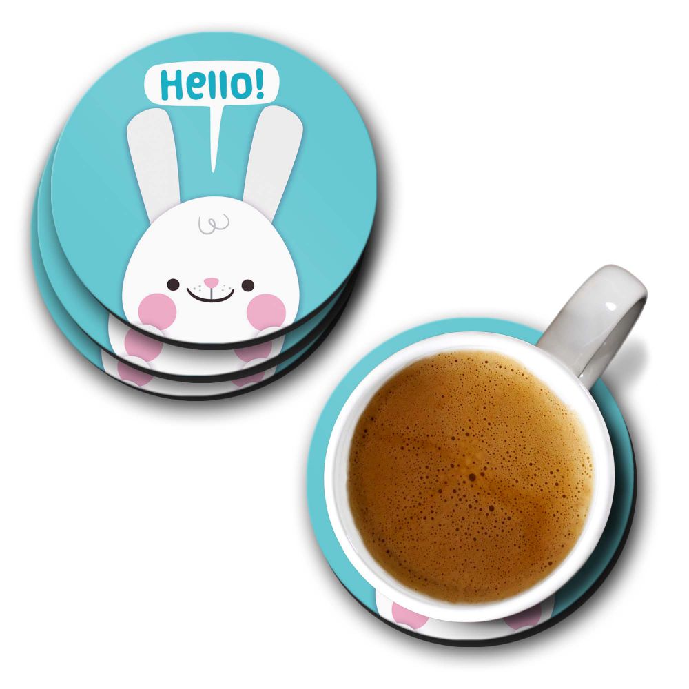 Hello Rabbit Coasters