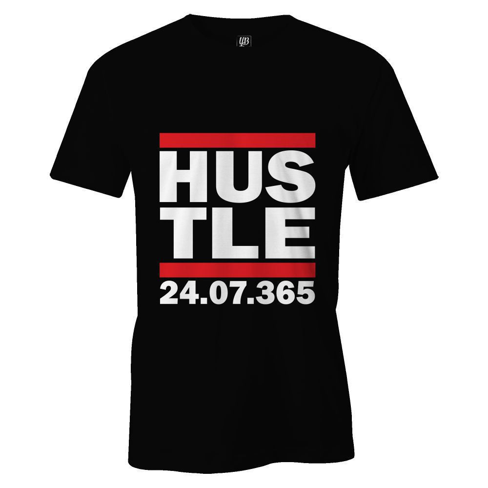 Hustle 365 Days Men T-Shirt-Black