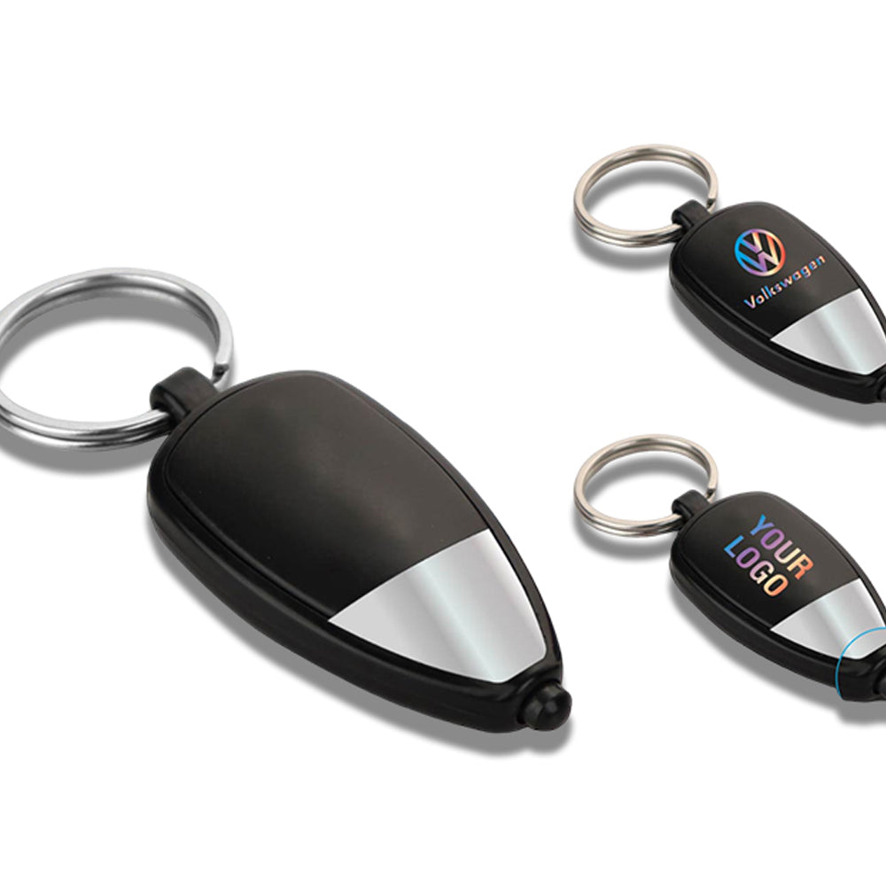 Crown Shaped Keychain with Multicolor Logo Highlight