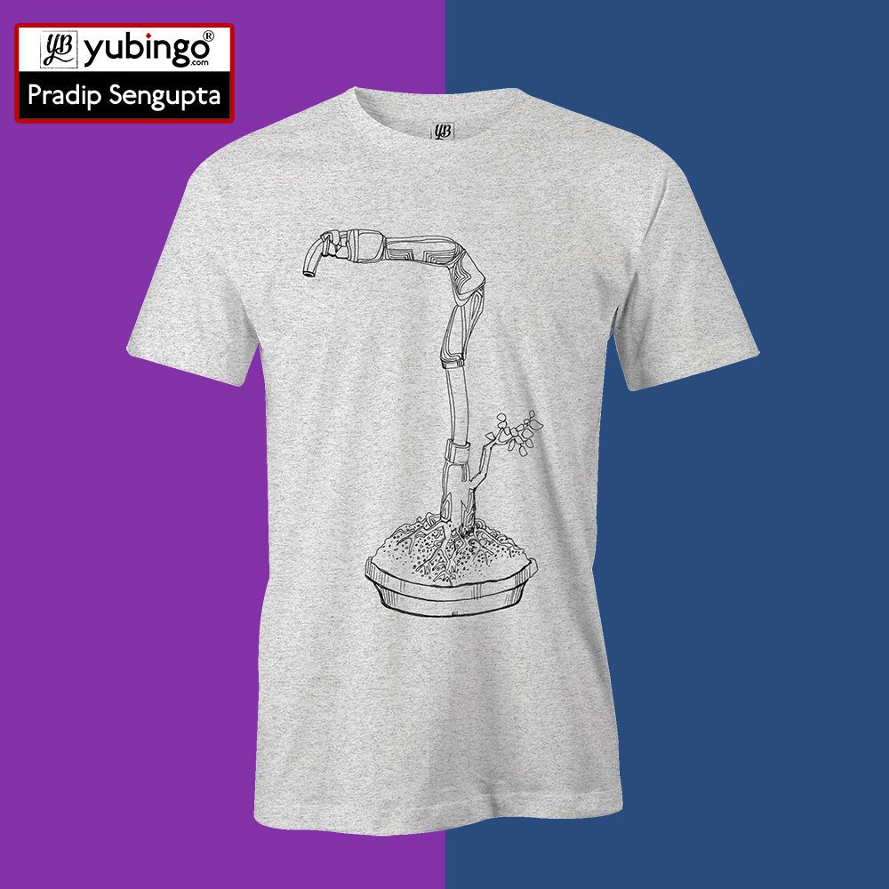 Life Men T-Shirt-White Melange